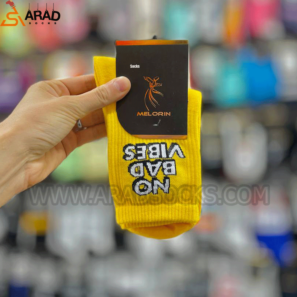 جوراب ساقدار طرح No bad vibes