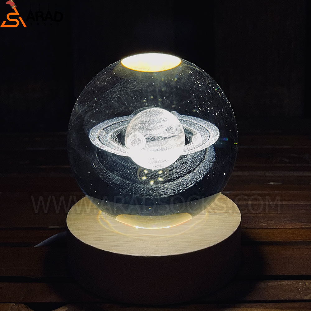گوی کریستال سه بعدی طرح زحل