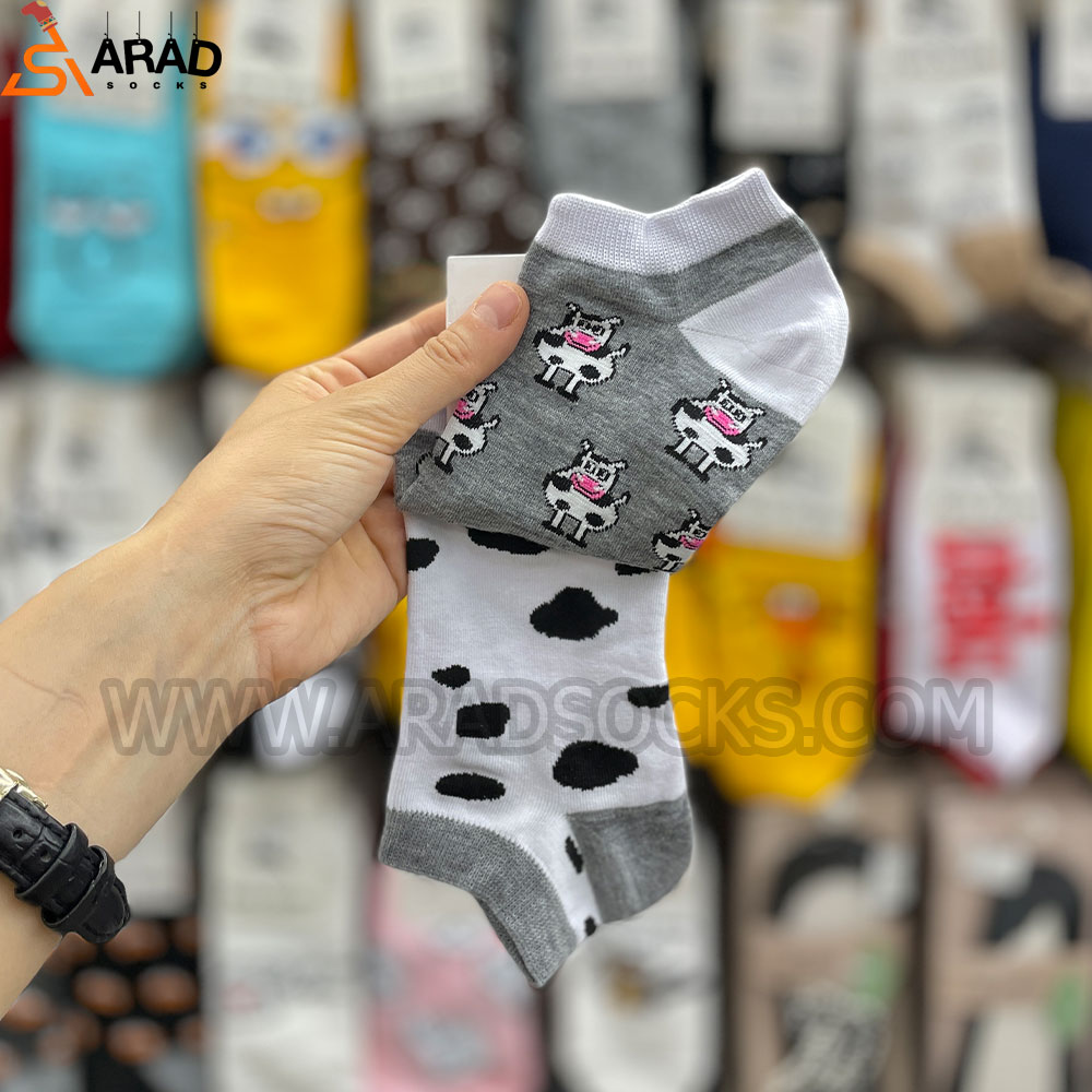 جوراب مچی تا به تا طرح گاوی